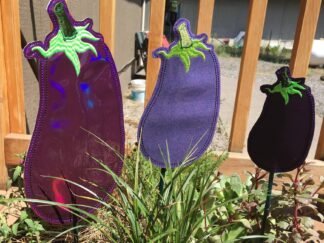 Eggplant Garden Spike - Machine Embroidery Pattern