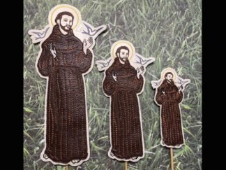 Mylar St. Francis Garden Spike - Machine Embroidery Pattern