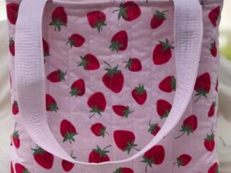 Whimsy Pink Strawberry Tote Bag